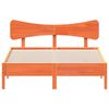 vidaXL Cama sin colch&oacute;n madera maciza de pino marr&oacute;n cera 120x200 cm