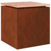 vidaXL Banco de jard&iacute;n 1 -Seater 40 x 40 x 43 cm Acero oxidado Oxidado