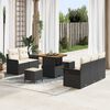 vidaXL Conjunto de sof&aacute;s de jard&iacute;n 8 pcs Negro rat&aacute;n sint&eacute;tico