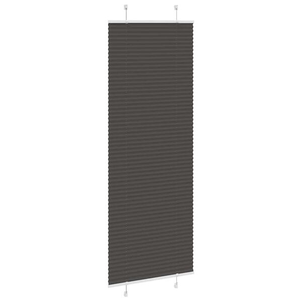 vidaXL Estor Plisado negro 75x200 cm Tela Ancho 74,4 cm Poli&eacute;ster