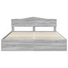 vidaXL Estructura de cama Gris Sonoma 200 x 200 cm Madera Ingenieril