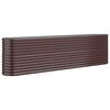 vidaXL Jardinera arriate acero galvanizado marr&oacute;n 260x40x68 cm