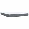 vidaXL Cama box spring con colch&oacute;n terciopelo gris oscuro 180x200 cm