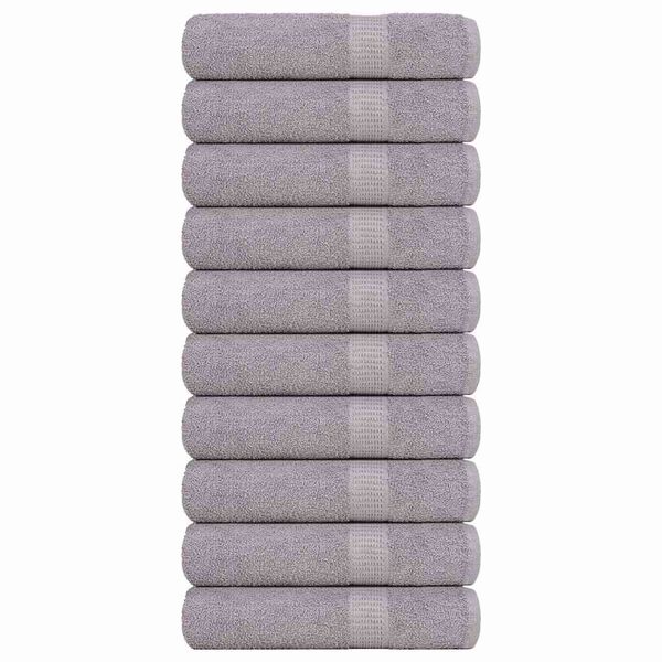 vidaXL Toallas de ba&ntilde;o FROGN 10 uds gris 100x150 cm 360 g/m&sup2;