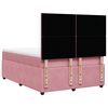 vidaXL Cama box spring con colch&oacute;n terciopelo rosa 160x200 cm
