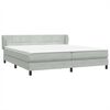 vidaXL Cama box spring con colchones terciopelo gris claro 200x220 cm