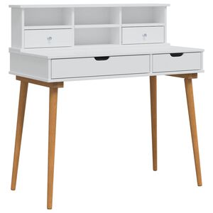 vidaXL Conjunto de Mesa de Tocador FAUSKE 2 uds. Blanco