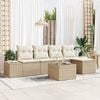 vidaXL Conjunto de sofá de jardín 5 pcs Beige y Crema ratán sintético