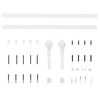 vidaXL Kit herrajes para puertas correderas de 200 cm de acero blanco
