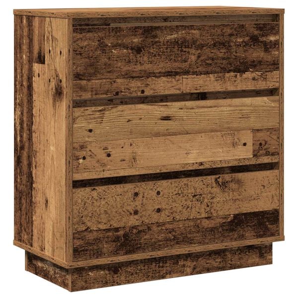 vidaXL Armario de Noche con caj&oacute;n Madera vieja 71 x 34,5 x 75 cm
