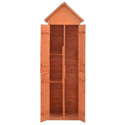 vidaXL Caseta de almacenamiento de jardín de madera 71x60x213 cm