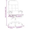 vidaXL Silla de oficina reclinable masaje cuero sintético blanco