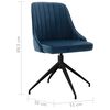 vidaXL Sillas de comedor 4 unidades terciopelo azul