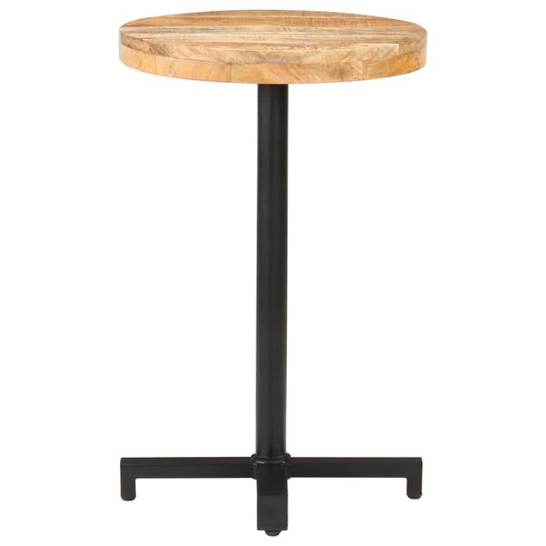 vidaXL Mesa de bistr&oacute; redonda madera de mango rugosa &Oslash;50x75 cm