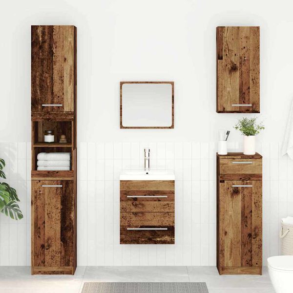 vidaXL Mueble de lavabo con caj&oacute;n Madera Vieja 38,5 x 41 x 48 cm