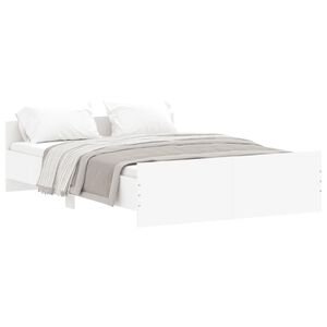 vidaXL Estructura de cama sin colch&oacute;n blanco 140x190 cm
