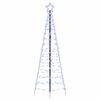 vidaXL &Aacute;rbol de Navidad LED con estacas de tierra Azul 250 cm Hierro