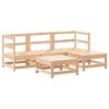 vidaXL Juego de sof&aacute;s de jard&iacute;n 5 piezas madera maciza de pino