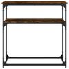 vidaXL Mesa consola madera de ingeniería roble ahumado 75x35,5x75 cm