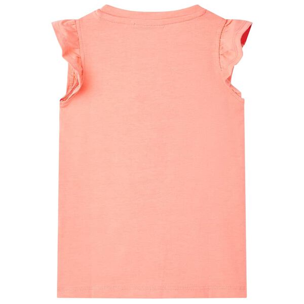 Camiseta infantil color coral ne&oacute;n 104