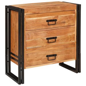vidaXL Aparador Marr&oacute;n 66 x 33 x 70 cm Madera de Acacia S&oacute;lida