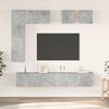 vidaXL Set muebles de sal&oacute;n TV 8 pzas madera ingenier&iacute;a gris hormig&oacute;n