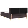 vidaXL Cama tipo Box Spring Marr&oacute;n Oscuro 140 x 200 cm tela
