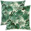 vidaXL Funda de almohada 2 pcs HEERLEN Estampado de hojas 80 x 80 cm
