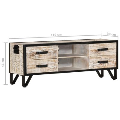 vidaXL Mueble de TV de madera maciza de acacia 110x30x41 cm