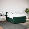 vidaXL Cama box spring con colch&oacute;n terciopelo verde oscuro 160x200 cm