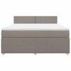 vidaXL Cama box spring con colch&oacute;n tela gris taupe 180x200 cm