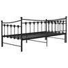 vidaXL Estructura sof&aacute; cama extra&iacute;ble sin colch&oacute;n metal negro 90x200cm