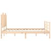 vidaXL Estructura de cama con cabecero madera maciza 140x190 cm