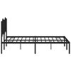 vidaXL Estructura cama sin colch&oacute;n con cabecero metal negro 140x190 cm