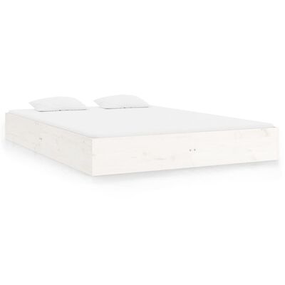 vidaXL Estructura de cama Super King madera maciza blanco 180x200 cm