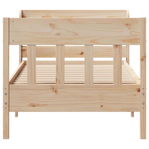 vidaXL Estructura de cama sin colch&oacute;n madera maciza de pino 100x200 cm