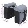 vidaXL Bolsa de bicicleta Negro y Gris 15.5 x 31.5 x 40 cm Poliéster
