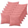 vidaXL Coj&iacute;n con almohada HEERLEN 12 uds. Rosa Terciopelo