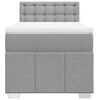 vidaXL Cama box spring con colch&oacute;n tela gris claro 80x200 cm