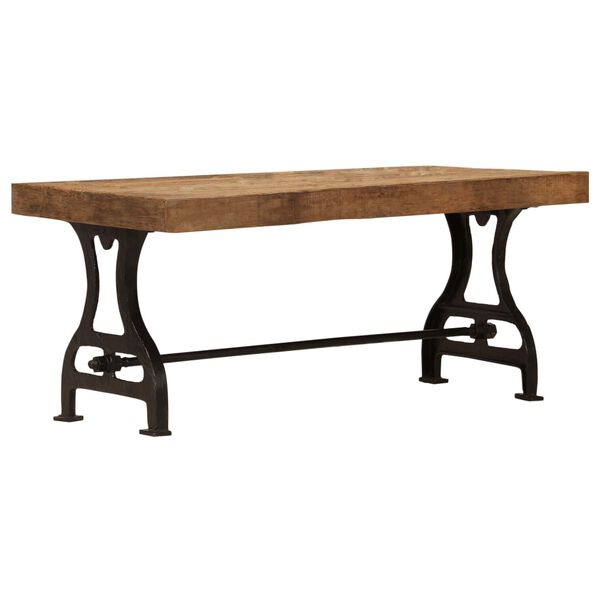 vidaXL Mesa de centro de madera maciza reciclada 100x60x40 cm