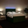vidaXL Cama box spring con colch&oacute;n terciopelo verde oscuro 140x200 cm