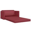 vidaXL Sof&aacute; cama 110cm Rojo vino Cuero artificial