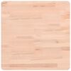 vidaXL Tablero de mesa cuadrado de madera maciza de haya 50x50x1,5 cm
