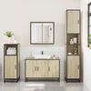 vidaXL Set de muebles de ba&ntilde;o 3 pzas madera contrachapada roble Sonoma
