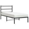 vidaXL Estructura cama sin colch&oacute;n con cabecero metal negro 90x200 cm
