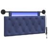 vidaXL Cabecero colgante Con luz LED Azul Polic&iacute;a Terciopelo