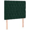 vidaXL Estructura de cama sin colch&oacute;n terciopelo verde oscuro 90x200cm