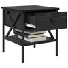 vidaXL Armario de Noche con caj&oacute;n Roble negro 40 x 42 x 45 cm