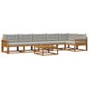 vidaXL Conjunto de sof&aacute;s de exterior 7 pcs Natural y Gris Claro