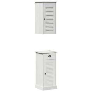 vidaXL Juego de muebles de ba&ntilde;o con caj&oacute;n VIGO 2 pcs Marr&oacute;n y blanco
